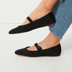 Loeffler Randall Black Moire Ginger Flats 9.5